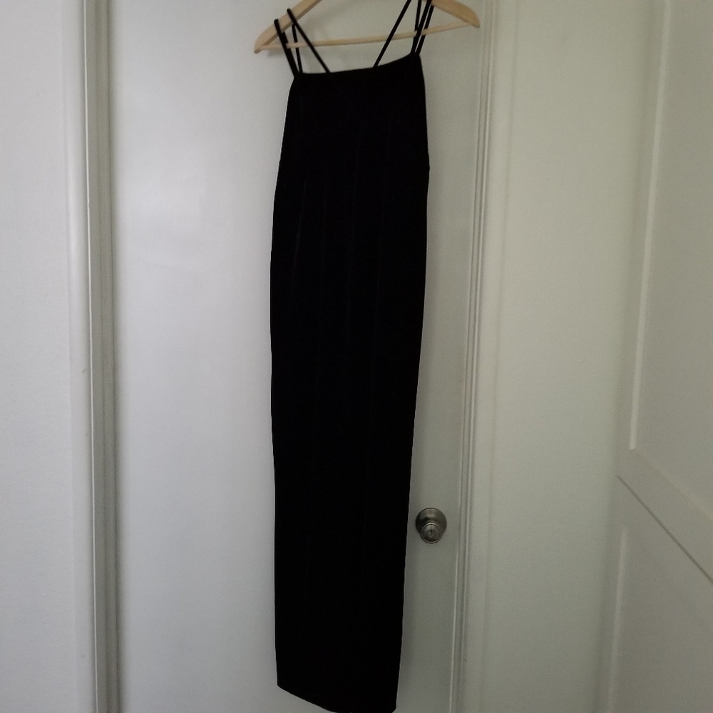 Dori USA Black Long Velvet Dress